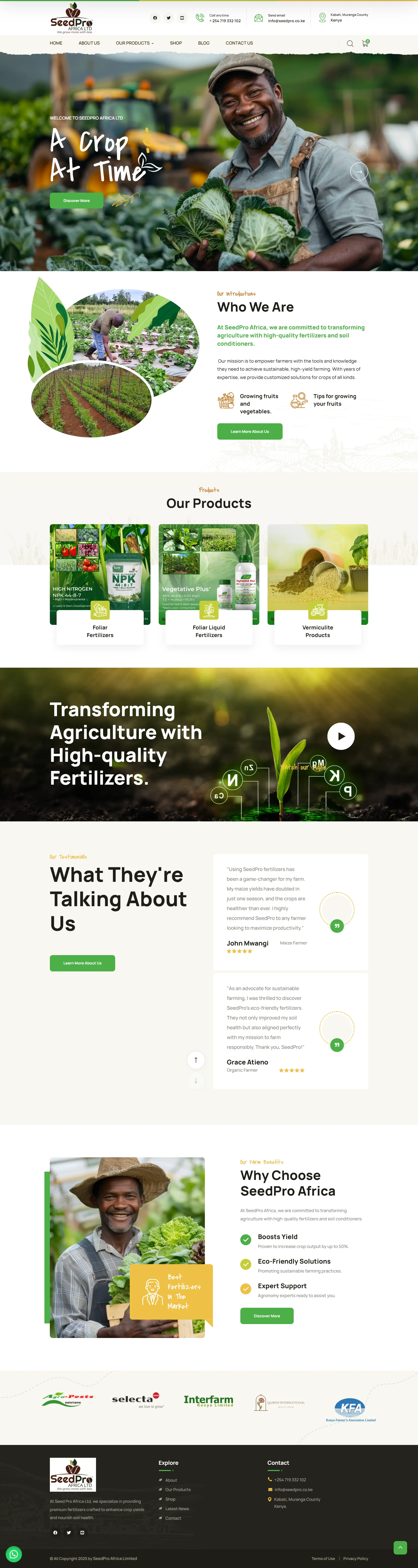 Website preview for seedpro.co.ke
